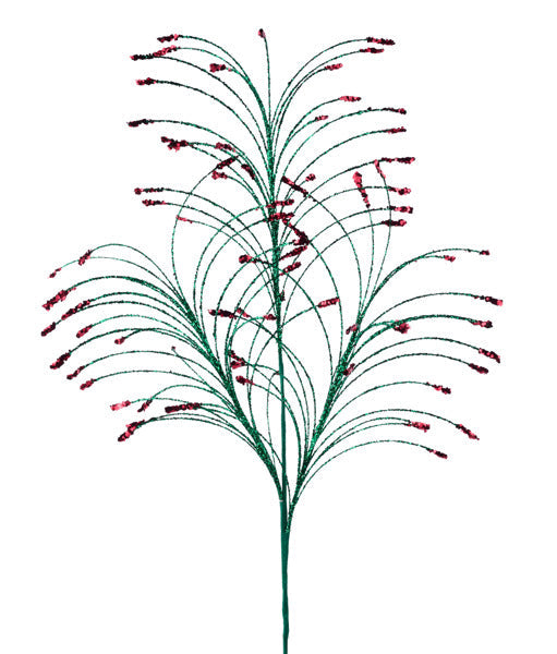 35"L GLTTR/HEX GLTTR FISHLINE SPRAY EMERALD GREEN/RED