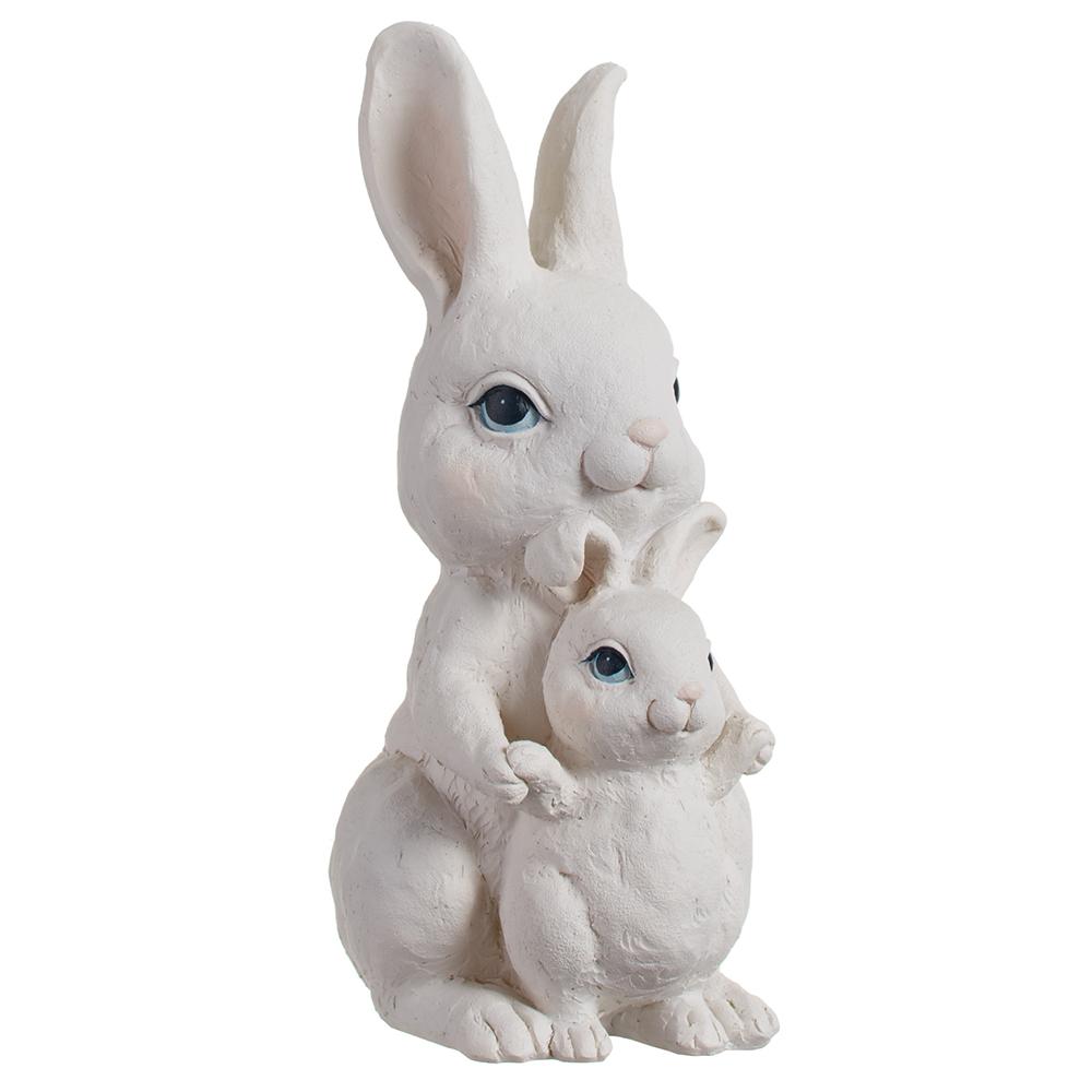 8" Resin Hugging Bunnies
