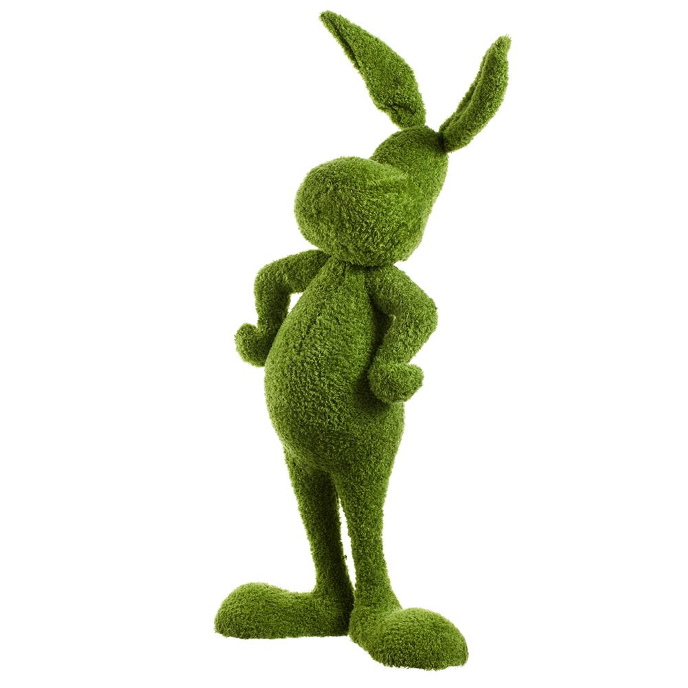 43" Green Moss Covered Bunny
