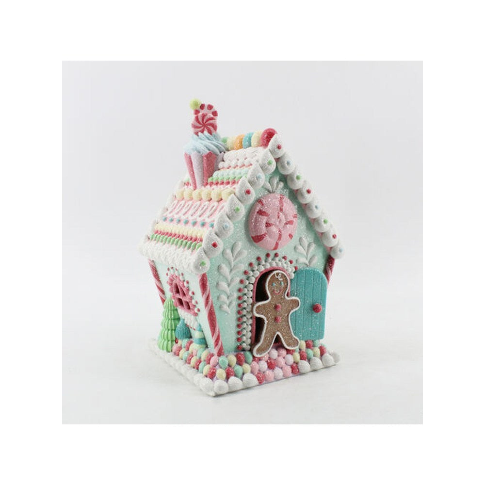 Santa's Sweet Shoppe Collection s 12-inch LED Cookie House Figurine