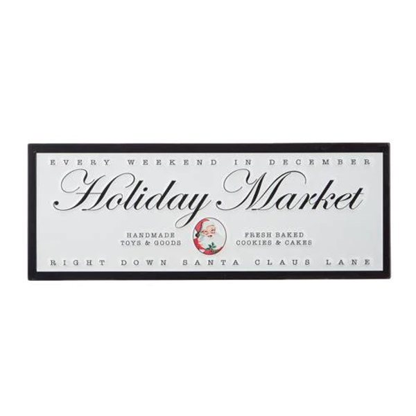 20" Holiday Market Christmas Wall Sign