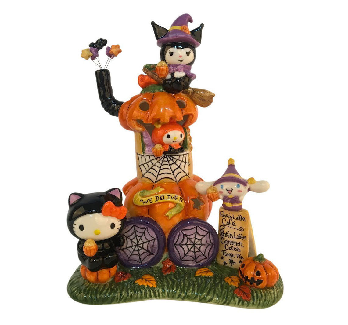 Blue Sky Clayworks HELLO KITTY AND FRIENDS HALLOWEEN PUMPKIN CAFE CANDLE HOUSE