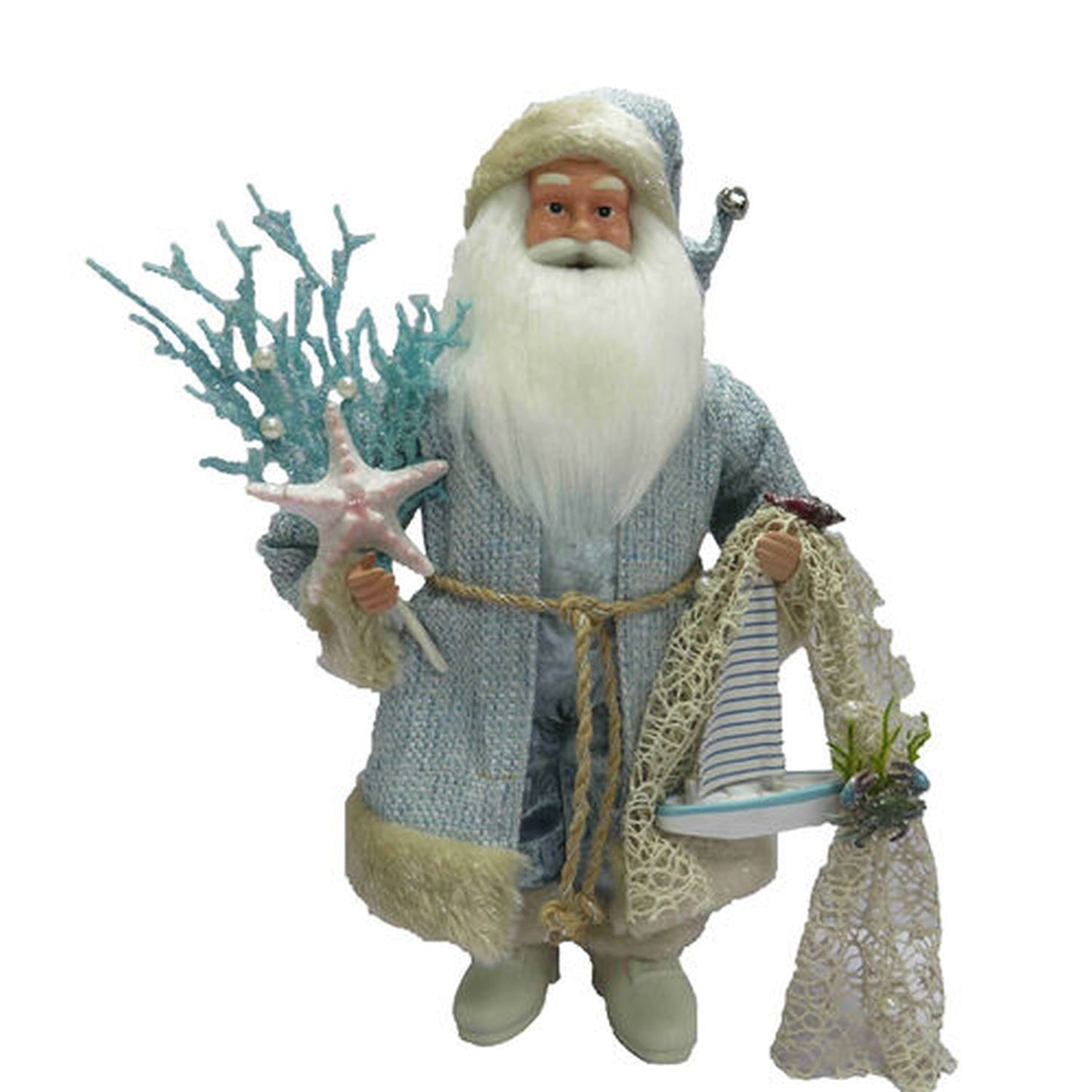 December Diamonds Tropical Ornaments Blue Santa With Sailboat