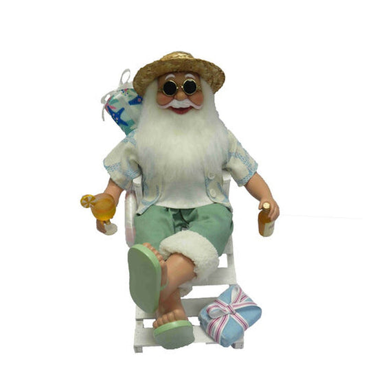 December Diamonds Tropical Ornaments Beach Santa In Chair