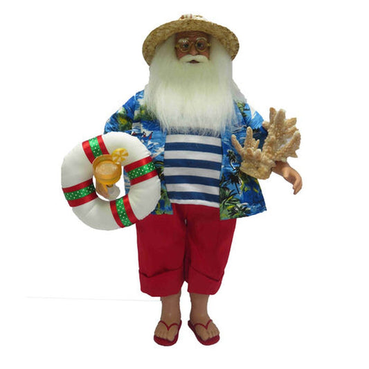 December Diamonds Tropical Ornaments Beach Santa With Buoy