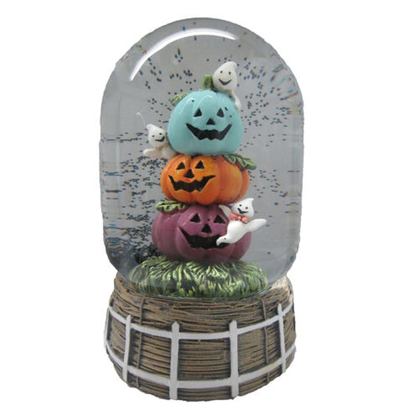 December Diamonds Halloween Carnival Stacked Pumpkin Waterglobe