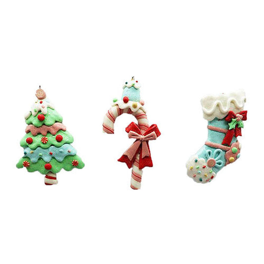 North Pole Sweet Shoppe Set Of 3 Assortment Candy Icons Ornaments