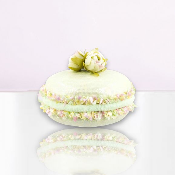 3.5" Pistachio Flower Macaron Ornament