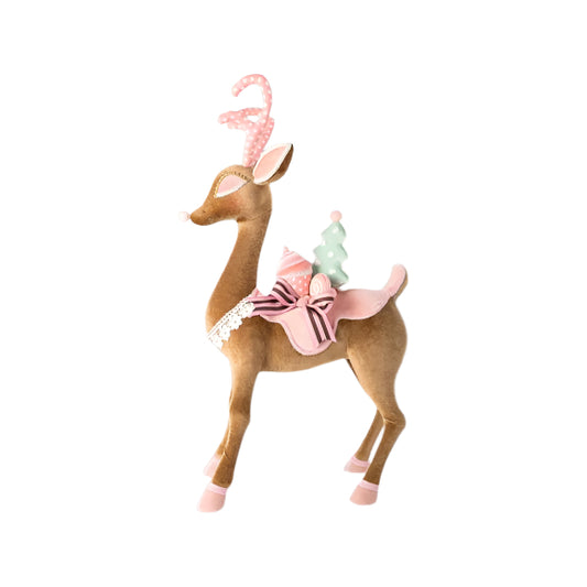 28" Pink Gingerbread Deer