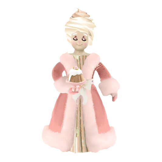 48" Pink Gingerbread Mrs Claus with Cake