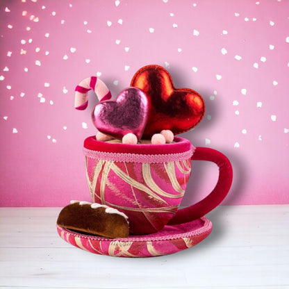 10" Cupid's Valentine Hot Chocolate Cup w/Hearts