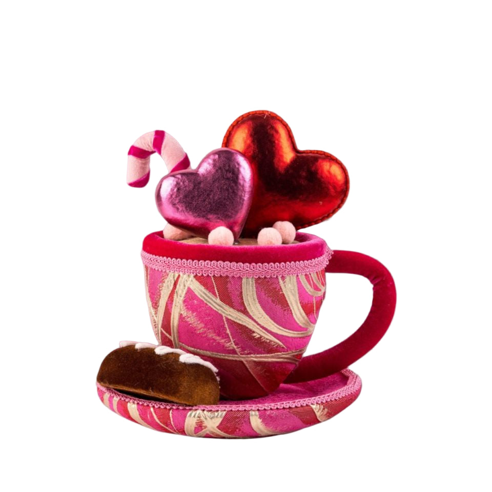 10" Cupid's Valentine Hot Chocolate Cup w/Hearts