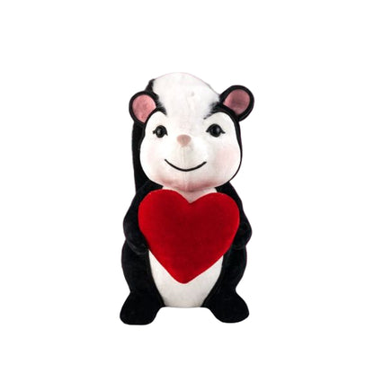 12.5" Cupid's Valentine Smiling Skunk w/Heart