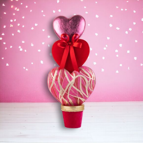 26" Cupid's Valentine Heart Topiary in Pot