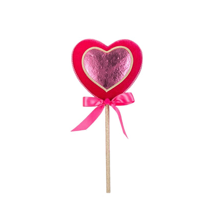 16" Cupid's Valentine Pink Heart Pick