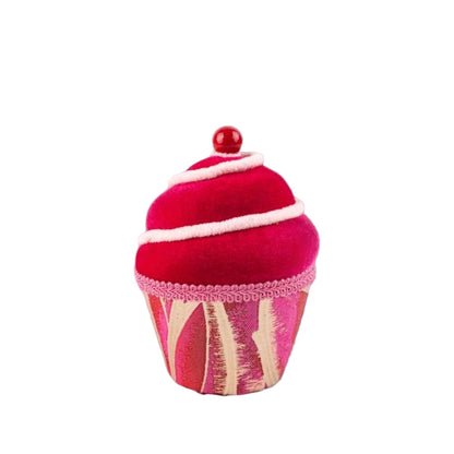6" Cupid's Valentine  Red Swirl Cupcake