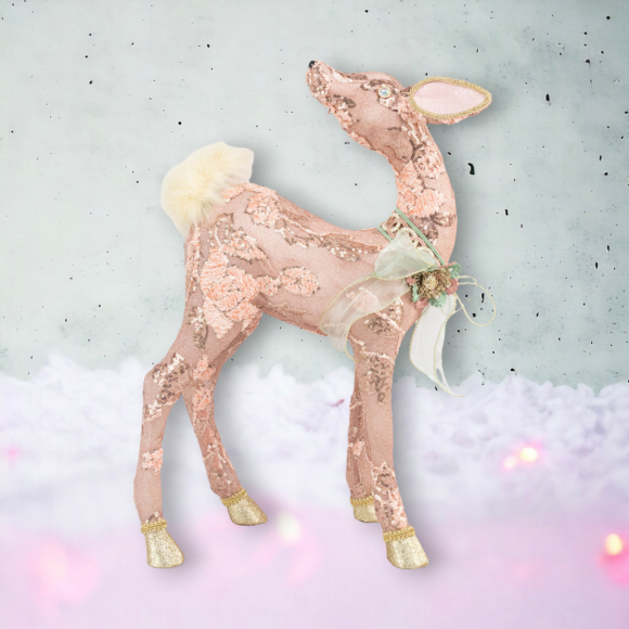 SANTA'S SWEET SHOPPE COLLECTION 15" Peach Wonderland Deer