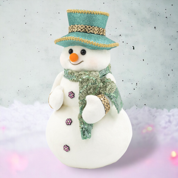 SANTA'S SWEET SHOPPE COLLECTION 11" Snowman with Green Hat