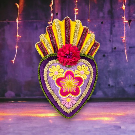 December Diamonds Day Of The Dead Halloween 7 inch Hanging Heart