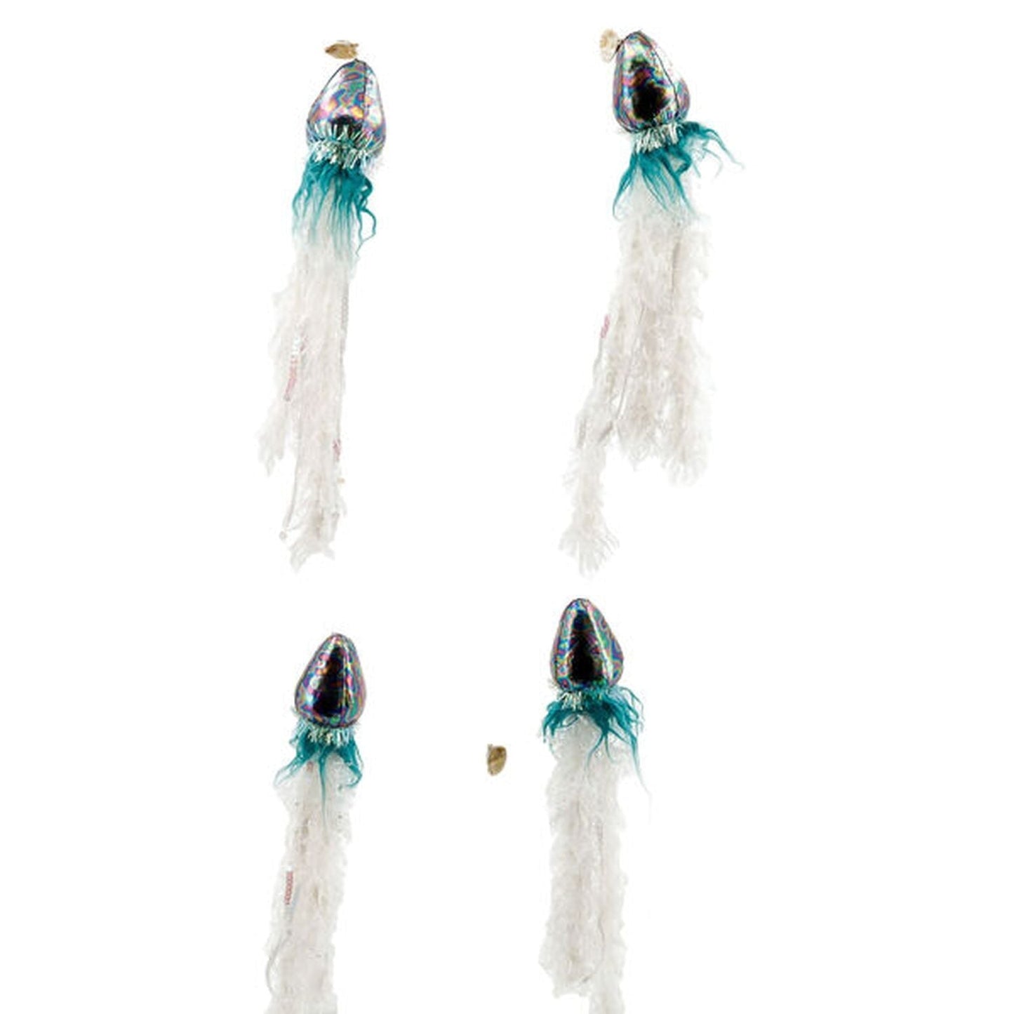 December Diamonds Coral Blues Iridescent Jellyfish With Fur Garland