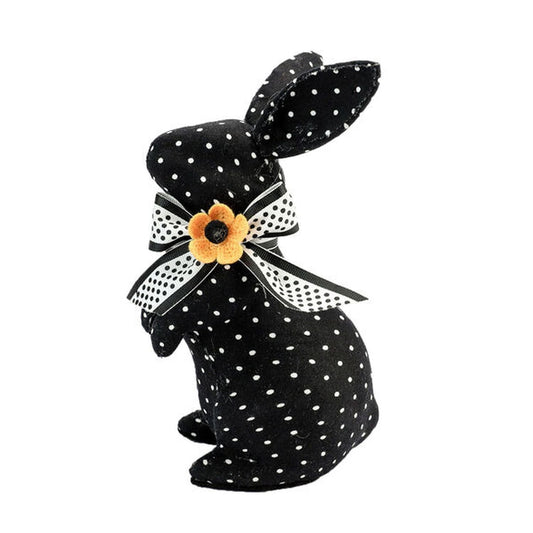 December Diamonds Honeycomb Black With White Polka Dot Bunny