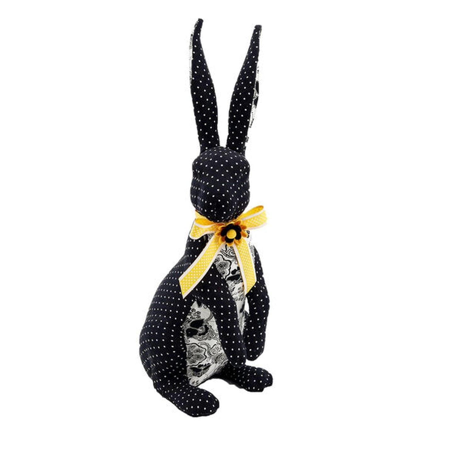 December Diamonds Honeycomb Black With White Polka Dot Bunny