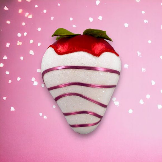 11" Cupid's Valentine Hanging White Strawberry