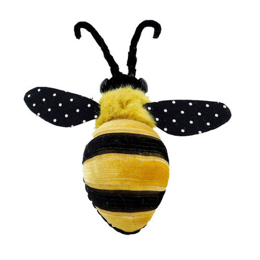 December Diamonds Honeycomb Bumble Bee With White Polka Dot Ornament