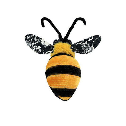 December Diamonds Honeycomb Bumble Bee With White Paisley Ornament