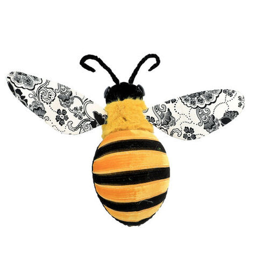 December Diamonds Honeycomb Large Bumble Bee With Black Paisley Ornament