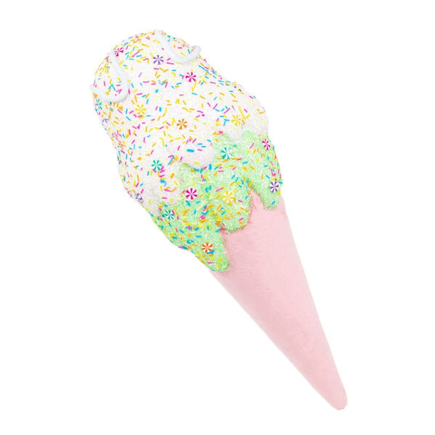 December Diamonds Candy Land 23" Light Pink Ice Cream Cone Display