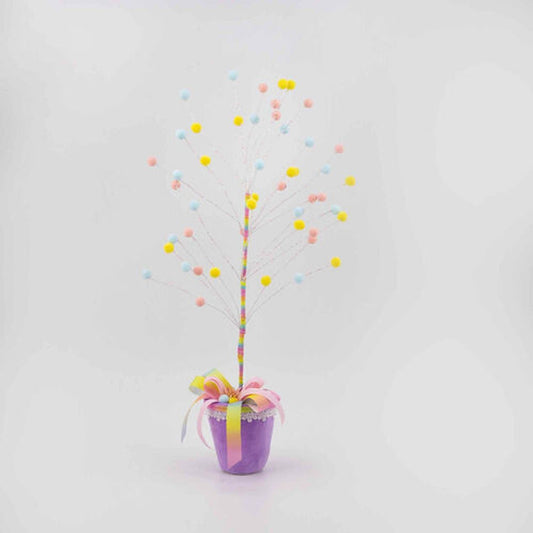 December Diamonds Cotton Candy Land Easter Tree With Purple Pot