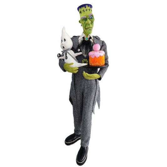 December Diamonds Halloween Carnival 5-Ft Green Monster Groom With Ghost