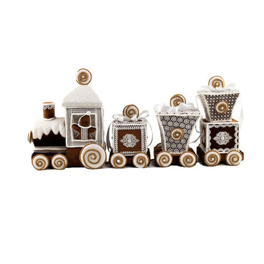 December Diamonds Gingerbread Village 32" Gingerbread Lace Train