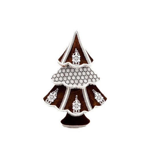 December Diamonds Gingerbread Village 24" Gingerbread Lace Tree