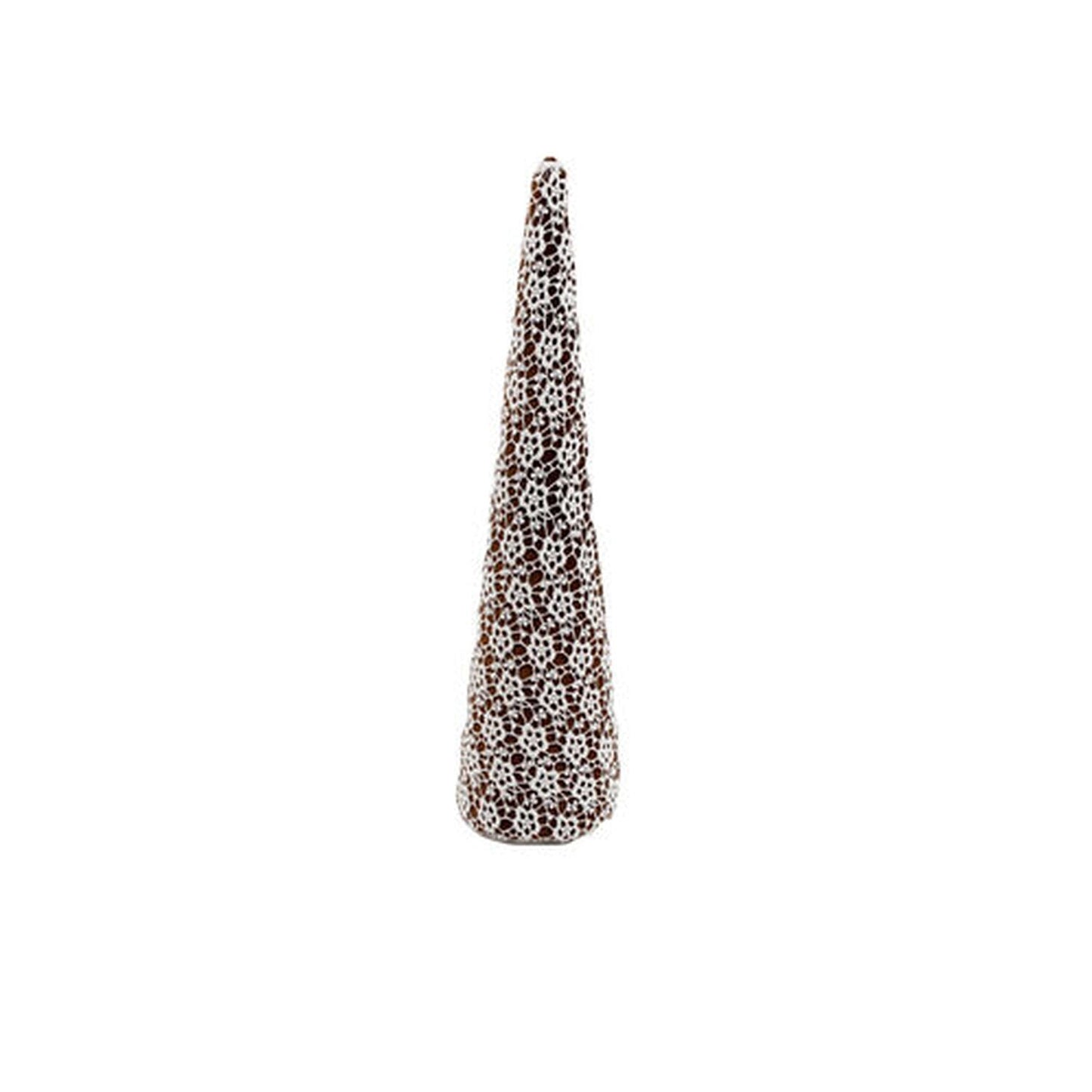 December Diamonds Gingerbread Village 18.5" Gingerbread Lace Cone Tree