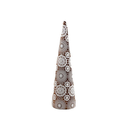 December Diamonds Gingerbread Village 29" Gingerbread Lace Cone Tree