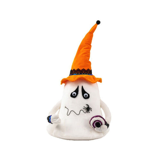 December Diamonds Halloween Carnival 15" Ghost With Orng Hat