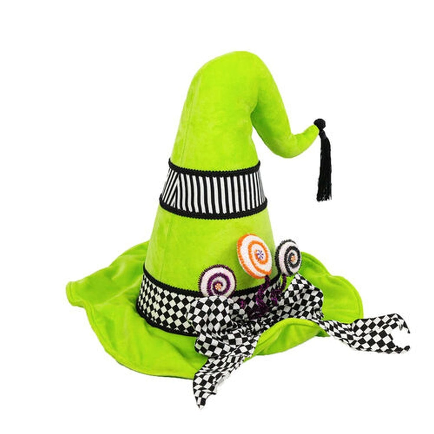 December Diamonds Trick Or Treat - Only Sweets 19" Green Witch Hat