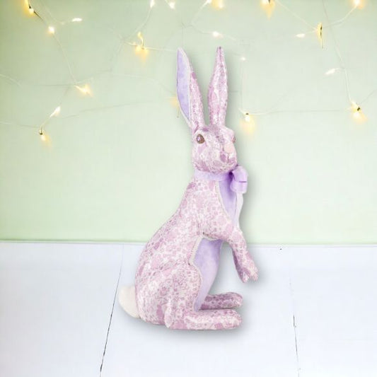 21" Lavender Print Bunny Standing