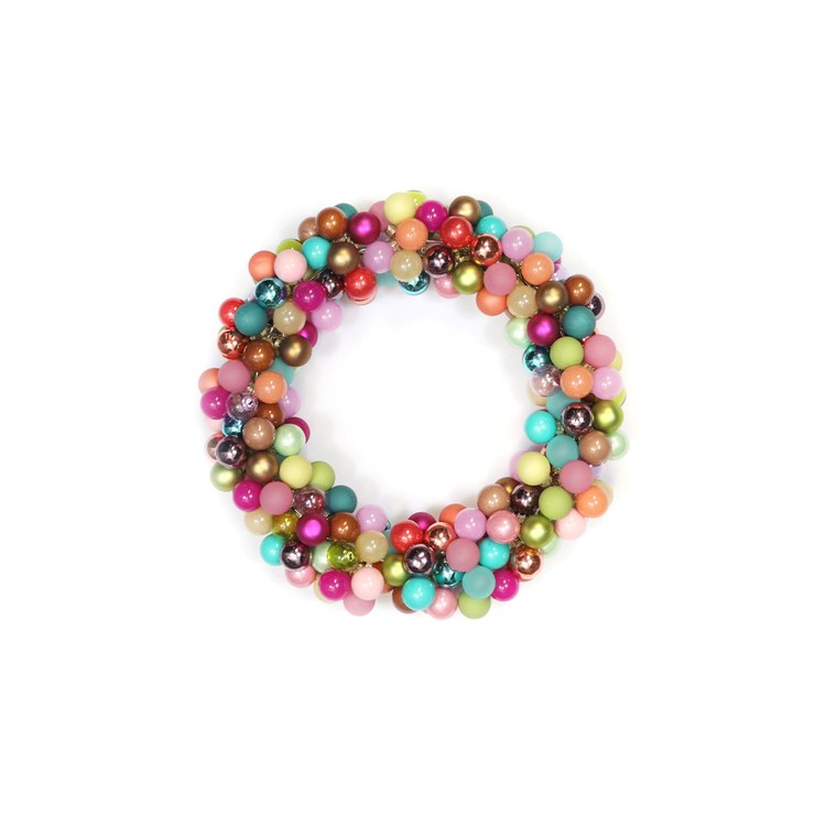 13" JOLLY WREATH MEDIUM RAINBOW