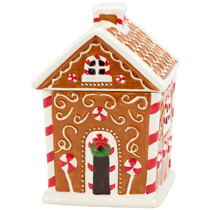 9" Gingerbread House Cookie Jar