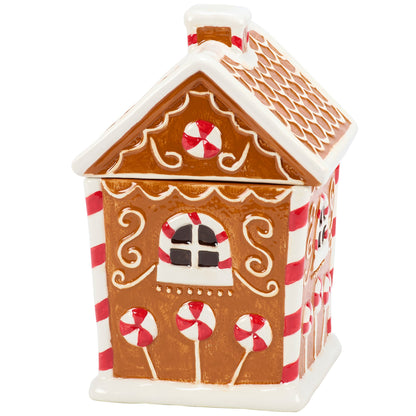 9" Gingerbread House Cookie Jar