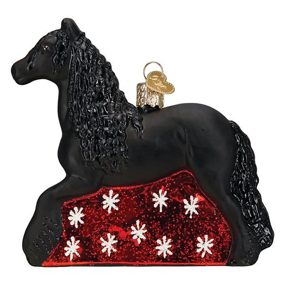 Old World Christmas Friesian Horse Ornament