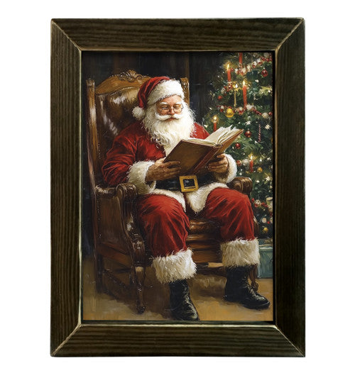 Christmas Carousel Collection - 12" x 16" Santa's Story Time Wall Art