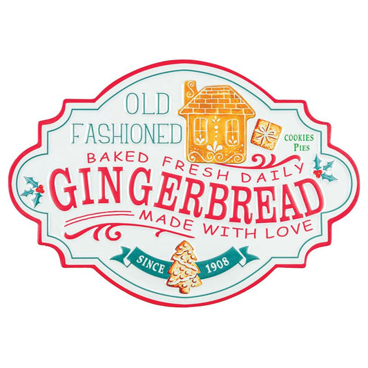 Santa's Sweet Shoppe Collection 16" Old Fashioned Gingerbread Sign