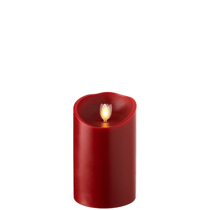 Raz Imports Moving Flame Red Pillar Candle