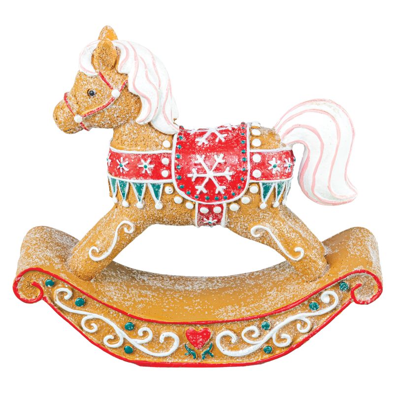 5" Gingerbread Rocking Horse Tabletop