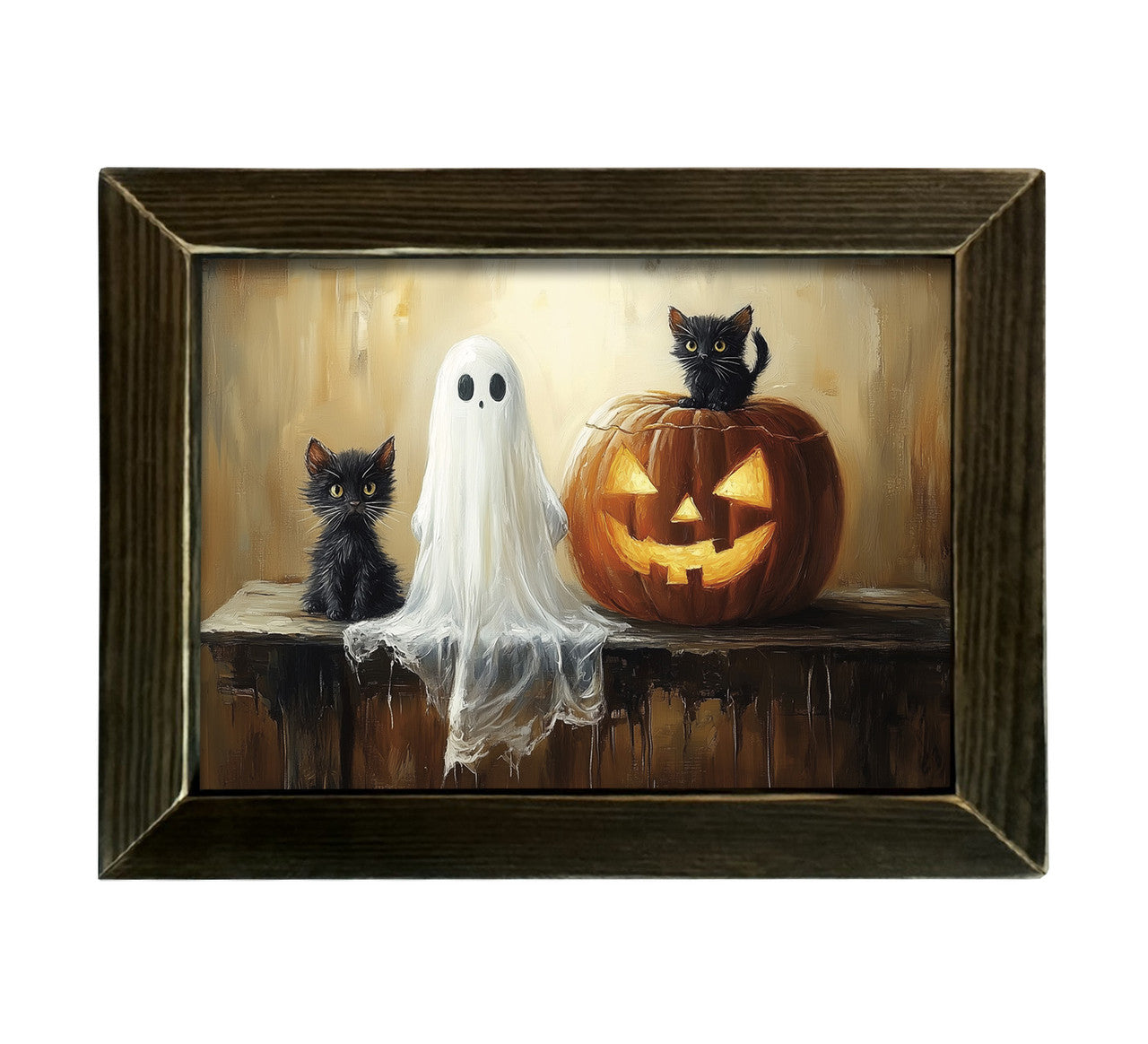 12x16 GHOST & HALLOWEEN KITTENS