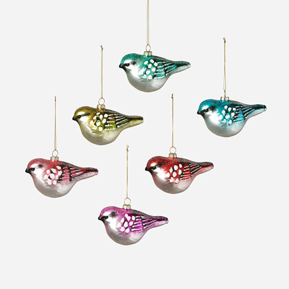 PREORDER: Glass Bird Ornament 4.25"